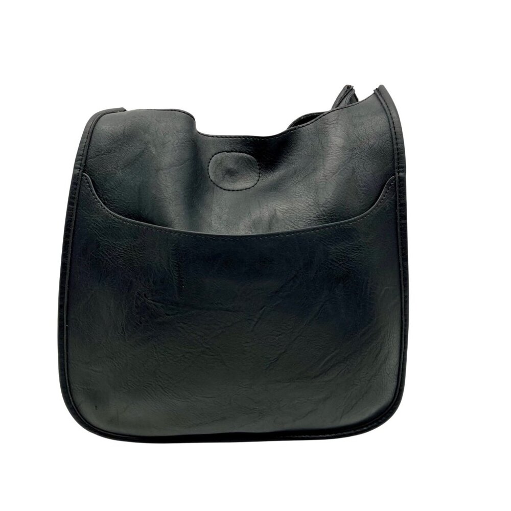 Black Leather Leopard Crossbody Bag